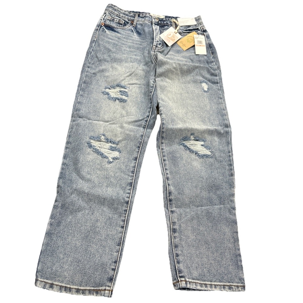 Jessica Simpson Women's Spotlight Jeans Size 28 High Rise Slim Straight Fit Deni